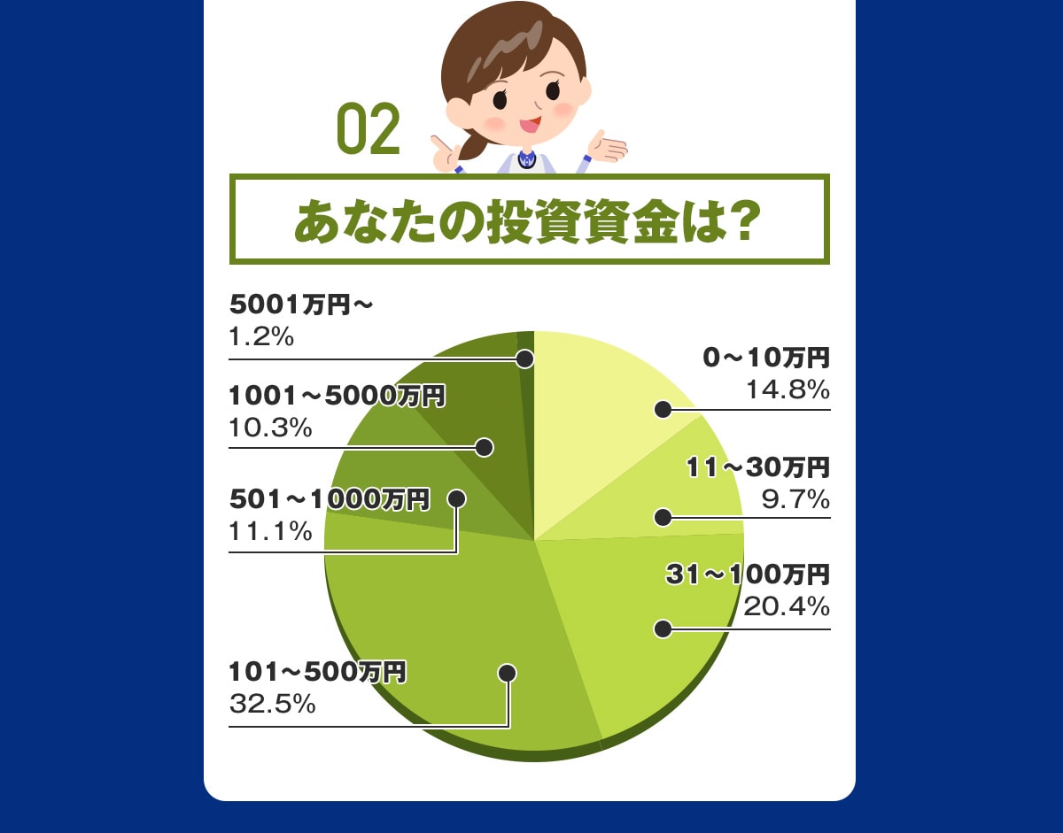 投資資金の金額別グラフ